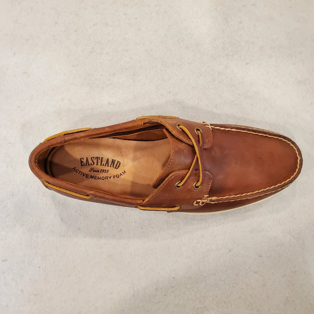 Eastland Shoes Size 9 Brown Leather Tan Seaport Boat New